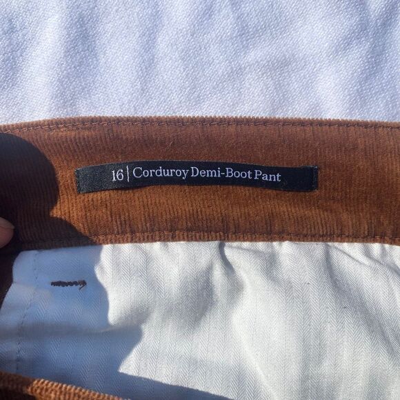 Talbots Brown Corduroy Demi Boot Cut Pants - Picture 7 of 8
